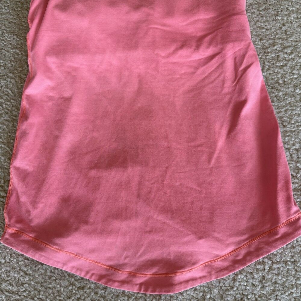 Lululemon Halter Tank Scoop Neck Workout Yoga Built in Bra Top Peach Coral Sz 4 - Picture 4 of 8
